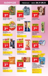 Gazetka promocyjna Biedronka - Od Poniedziałku - Gazetka - ważna od 29.11 do 29.11.2025 - strona 63 - produkty: Ser, Gra, Herbatniki Petit Beurre, Orzeszki, Cukier, Chałwa, Cukierki czekoladowe, Wafelek, Bonitki, Sezam, Herbatniki, 7 Days, Rogal, Czekolada, Galaretki, Knoppers, Deser, Cukierki, Gala, Kakao, Lanki, Biszkopty, Kinder, Michałki