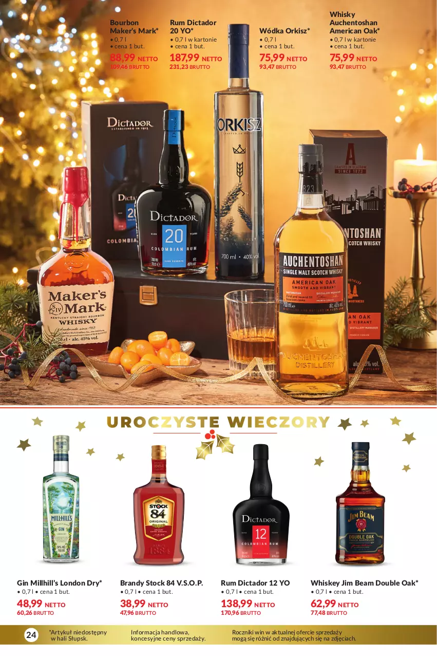 Gazetka promocyjna Makro - Katalog Delikatesy - oferta z alkoholem - ważna 28.11 do 24.12.2023 - strona 24 - produkty: Bourbon, Brandy, Gin, Jim Beam, Rum, Stock, Whiskey, Whisky, Wódka
