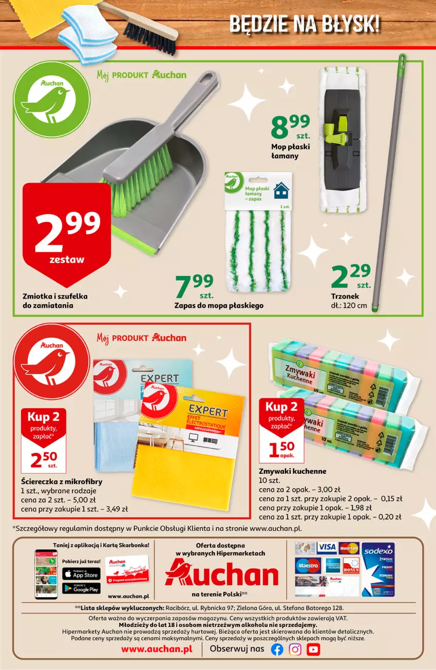 Gazetka promocyjna Auchan - Nasze Marki to dobry wybór Hipermarkety - ważna 25.01 do 03.02.2022 - strona 10 - produkty: Fa, Mop, Ser, Szufelka, Zmywaki kuchenne