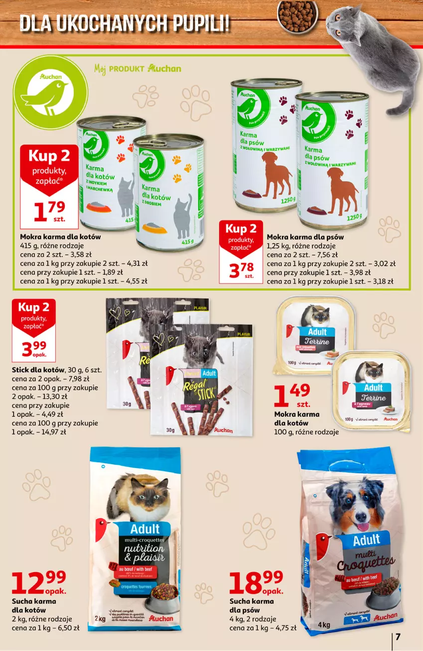 Gazetka promocyjna Auchan - Nasze Marki to dobry wybór Hipermarkety - ważna 25.01 do 03.02.2022 - strona 7 - produkty: Mokra karma, Sucha karma, Warzywa