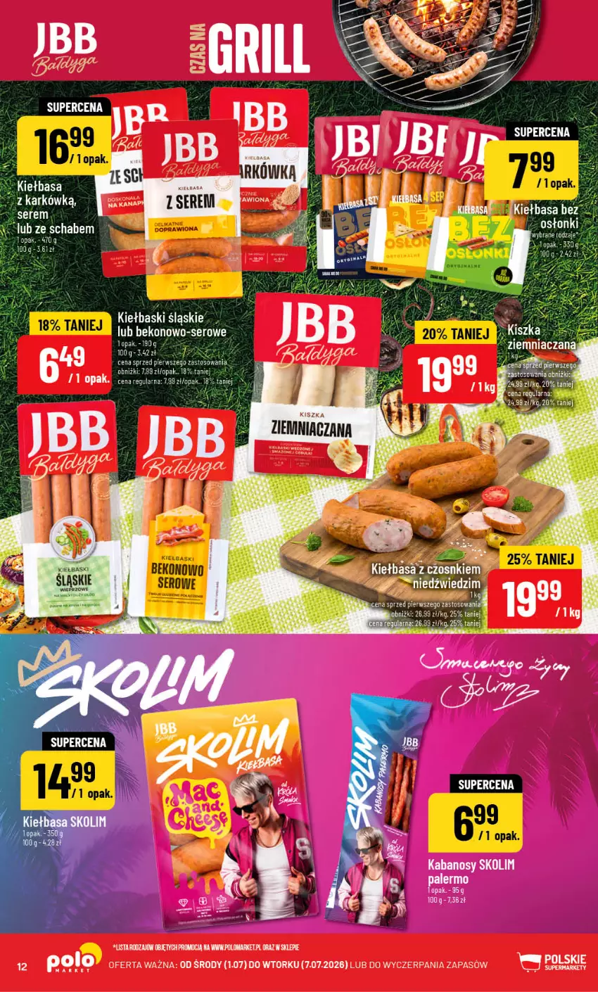 Gazetka promocyjna PoloMarket - Gazetka G27 - ważna 01.07 do 07.07.2026 - strona 12 - produkty: Fa, Kiełbasa, Ser