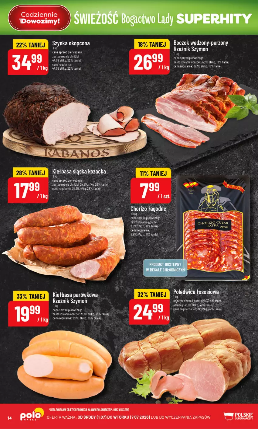 Gazetka promocyjna PoloMarket - Gazetka G27 - ważna 01.07 do 07.07.2026 - strona 14 - produkty: Boczek, Clin, Kiełbasa, Por, Szynka