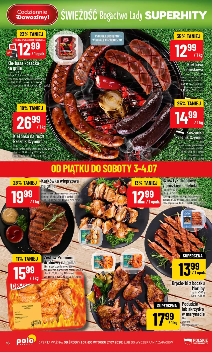 Gazetka promocyjna PoloMarket - Gazetka G27 - ważna 01.07 do 07.07.2026 - strona 16 - produkty: Fa, Grill, Kiełbasa, LG, Morliny