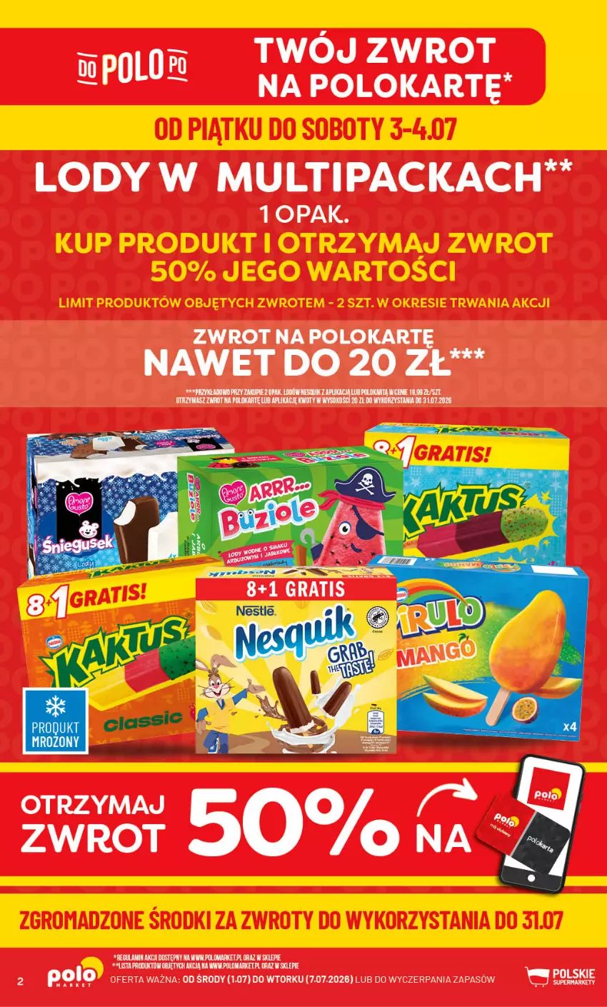 Gazetka promocyjna PoloMarket - Gazetka G27 - ważna 01.07 do 07.07.2026 - strona 2 - produkty: Lody, Sok