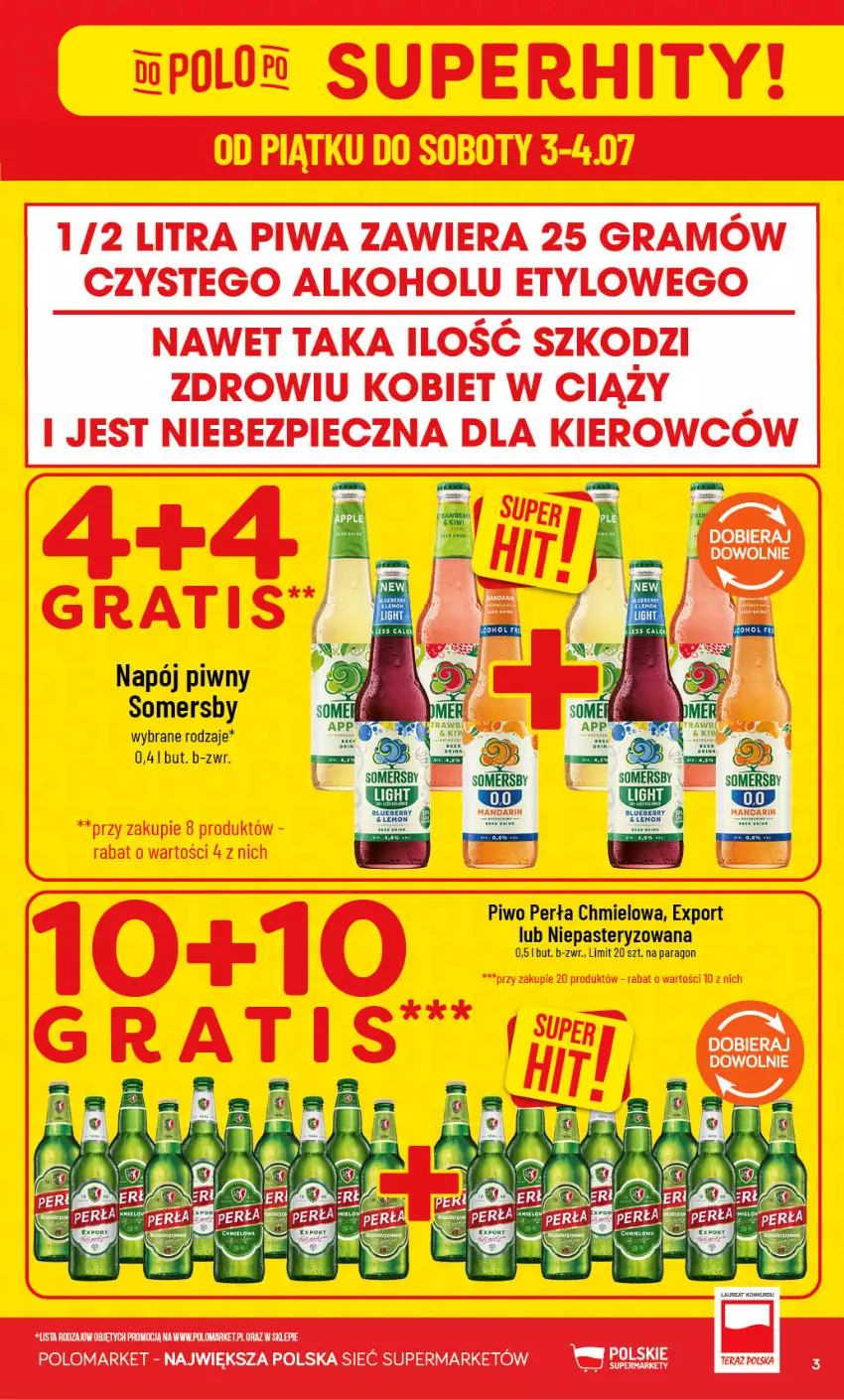 Gazetka promocyjna PoloMarket - Gazetka G27 - ważna 01.07 do 07.07.2026 - strona 3 - produkty: Gra, Napój, Perła, Piec, Piwa, Piwo, Por, Pur, Somersby