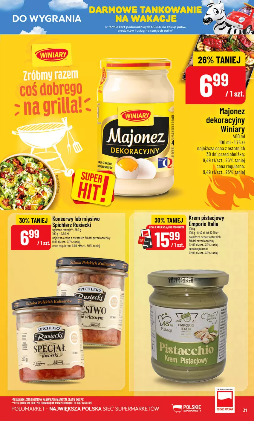 Gazetka promocyjna PoloMarket - Gazetka G27 - ważna 01.07 do 07.07.2026 - strona 31 - produkty: Gra, Krem pistacjowy, Majonez, Por, Ser, Spichlerz Rusiecki