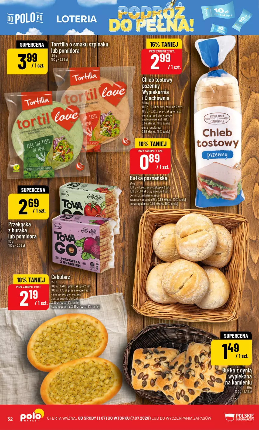 Gazetka promocyjna PoloMarket - Gazetka G27 - ważna 01.07 do 07.07.2026 - strona 32 - produkty: Bułka, Cebula, Chleb, Chleb tostowy, LG, Rum, Ryż, Szpinak