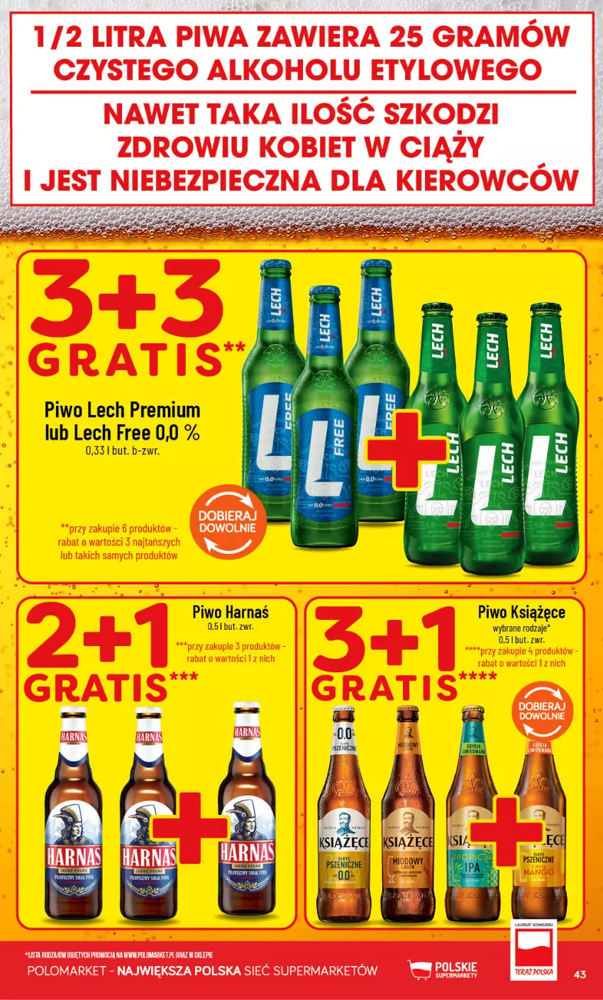 Gazetka promocyjna PoloMarket - Gazetka G27 - ważna 01.07 do 07.07.2026 - strona 43 - produkty: Gra, Harnaś, Książęce, Lech Premium, Piec, Piwa, Piwo