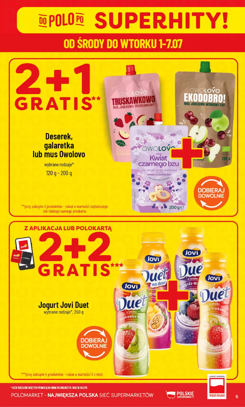 Gazetka promocyjna PoloMarket - Gazetka G27 - ważna 01.07 do 07.07.2026 - strona 5 - produkty: Deser, Gala, Galaretka, Jogurt, Mus, Ser, Serek