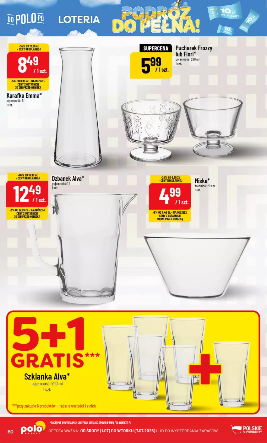 Gazetka promocyjna PoloMarket - Gazetka G27 - ważna 01.07 do 07.07.2026 - strona 60 - produkty: Dzbanek, Gra, Karafka, Miska, Szklanka