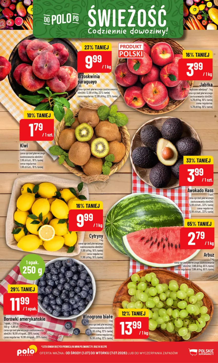 Gazetka promocyjna PoloMarket - Gazetka G27 - ważna 01.07 do 07.07.2026 - strona 8 - produkty: Cytryny, Jabłka, Kiwi, Por, Sezam, Wino