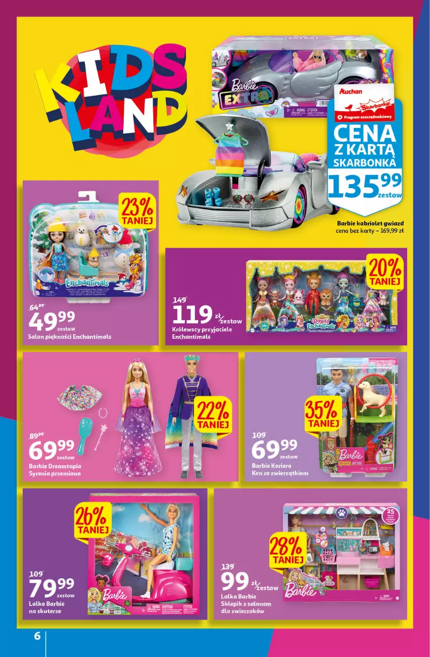 Gazetka promocyjna Auchan - przeNISKIE CENY przeRADOŚĆ dla dzieci Hipermarkety - ważna 26.05 do 01.06.2022 - strona 6 - produkty: Barbie