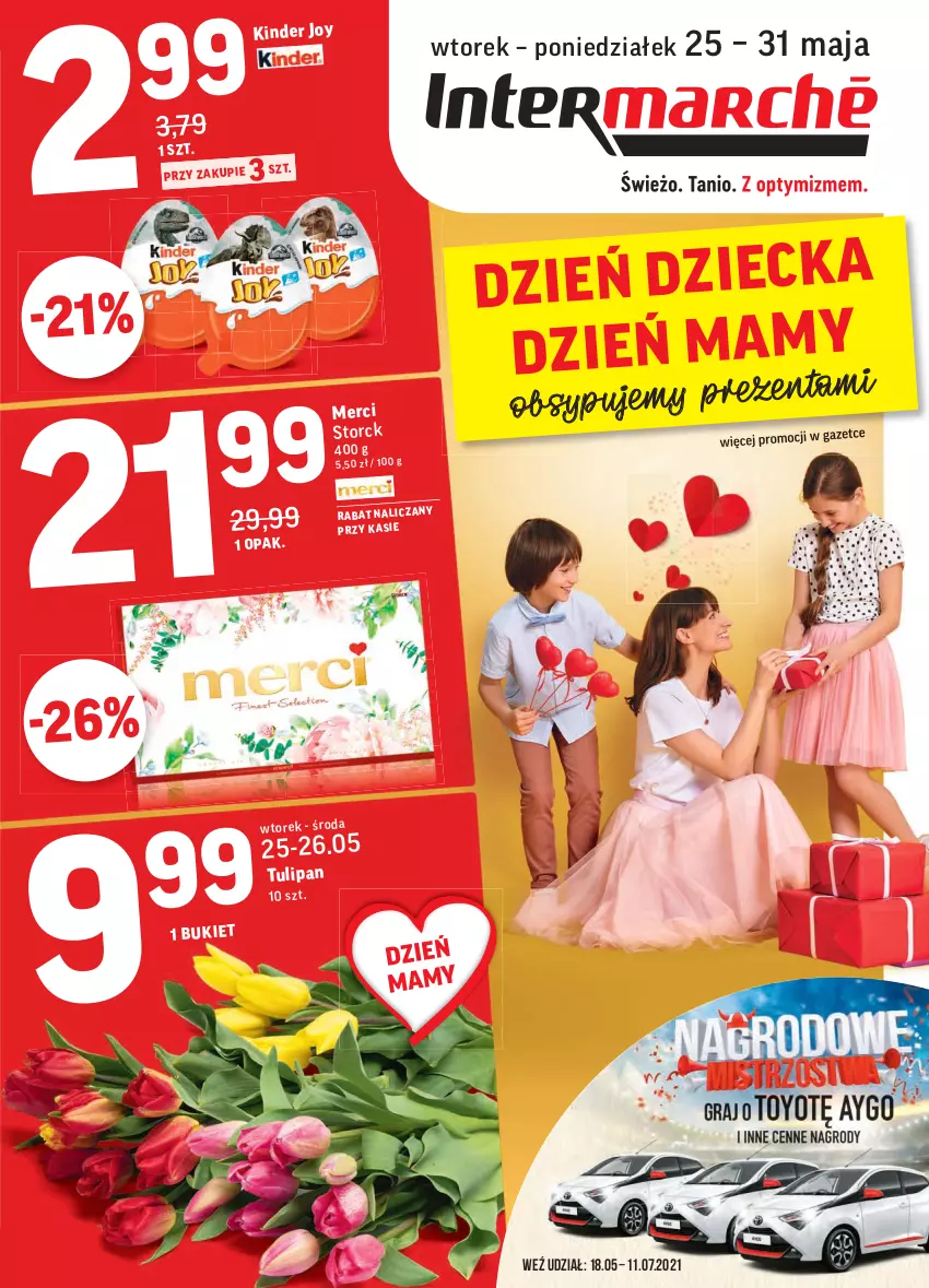 Gazetka promocyjna Intermarche - Dzień Dziecka, Dzień Mamy - ważna 25.05 do 31.05.2021 - strona 1 - produkty: Merci, Tulipan