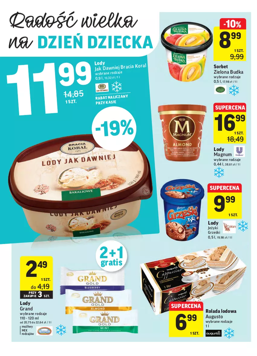 Gazetka promocyjna Intermarche - Dzień Dziecka, Dzień Mamy - ważna 25.05 do 31.05.2021 - strona 10 - produkty: Gra, Grześki, Jeżyki, Lody, Rolada, Zielona Budka