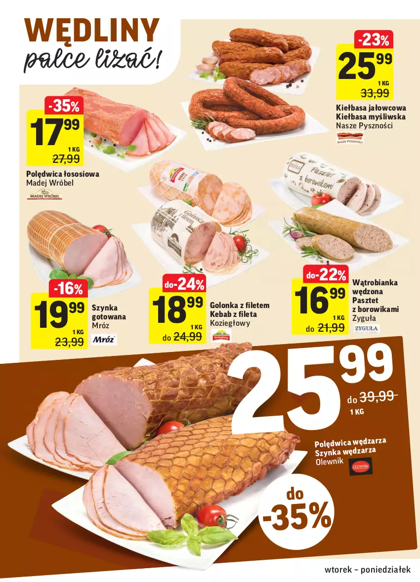 Gazetka promocyjna Intermarche - Dzień Dziecka, Dzień Mamy - ważna 25.05 do 31.05.2021 - strona 18 - produkty: Bianka, Kebab, Kiełbasa, Madej Wróbel, Olewnik, Pasztet, Polędwica, Sos, Szynka