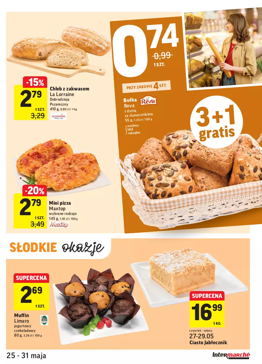 Gazetka promocyjna Intermarche - Dzień Dziecka, Dzień Mamy - ważna 25.05 do 31.05.2021 - strona 23 - produkty: Bułka, Chleb, Jogurt, Pizza, Top