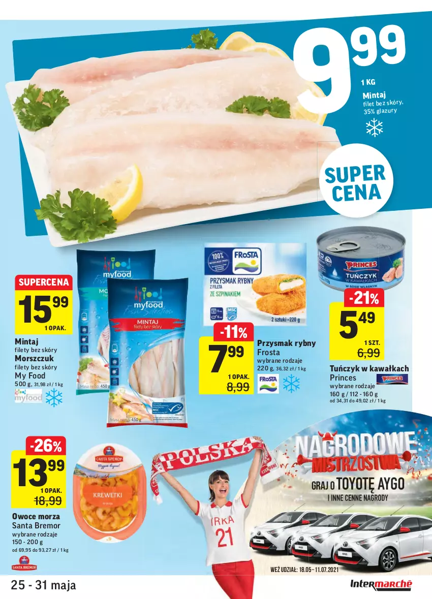 Gazetka promocyjna Intermarche - Dzień Dziecka, Dzień Mamy - ważna 25.05 do 31.05.2021 - strona 25 - produkty: Frosta, Kawa, Mintaj, Owoce, Owoce morza, Tuńczyk