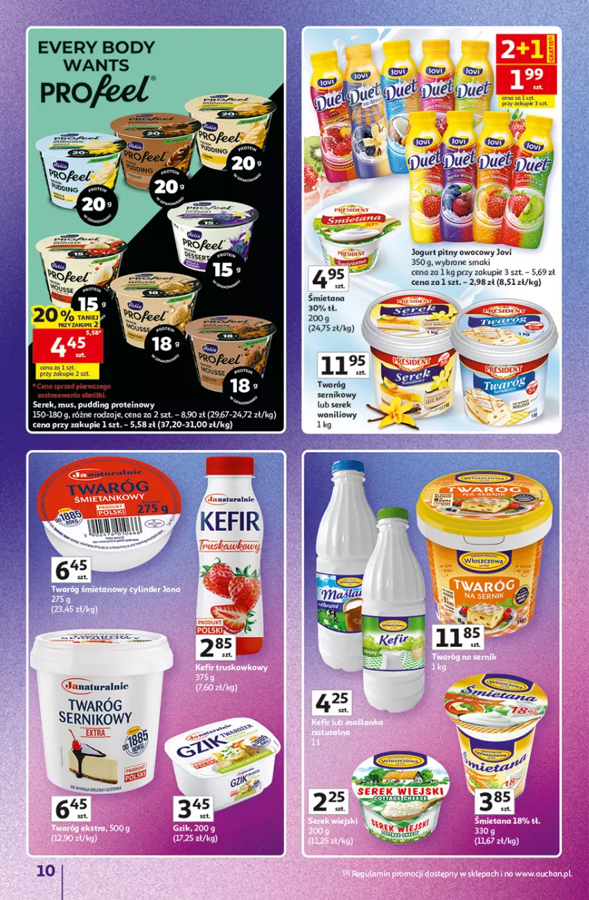 Gazetka promocyjna Auchan - Znane Marki Hipermarket - ważna 11.06 do 17.06.2026 - strona 10 - produkty: Body, Fa, Jogurt, Jogurt pitny, Pudding, Ser, Serek, Twaróg