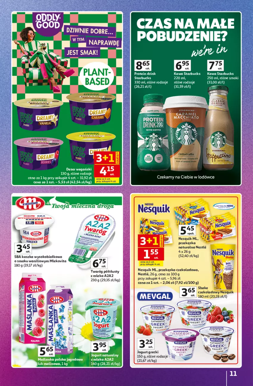 Gazetka promocyjna Auchan - Znane Marki Hipermarket - ważna 11.06 do 17.06.2026 - strona 11 - produkty: Chia, Jogurt, Kawa, Mleko, Nesquik, Sok, Twaróg, Twaróg półtłusty