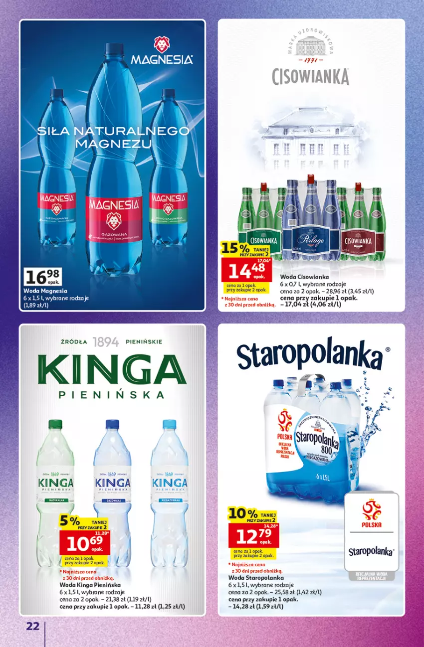 Gazetka promocyjna Auchan - Znane Marki Hipermarket - ważna 11.06 do 17.06.2026 - strona 22 - produkty: Cisowianka, Fa, Staropolanka, Woda