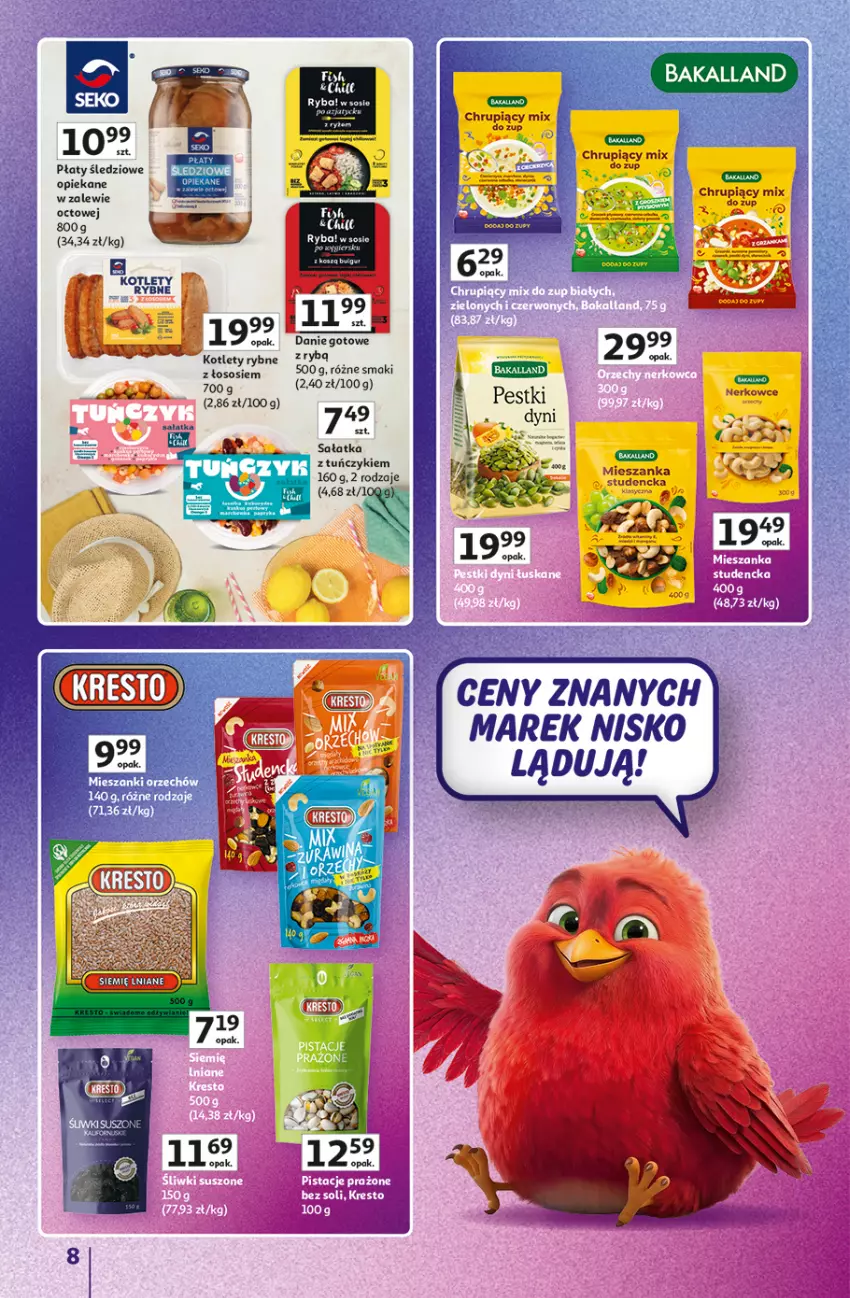 Gazetka promocyjna Auchan - Znane Marki Hipermarket - ważna 11.06 do 17.06.2026 - strona 8 - produkty: Bakalland, Danie gotowe, Fa, Kotlet, Płaty śledziowe, Sałat, Sałatka, Sos, Tuńczyk