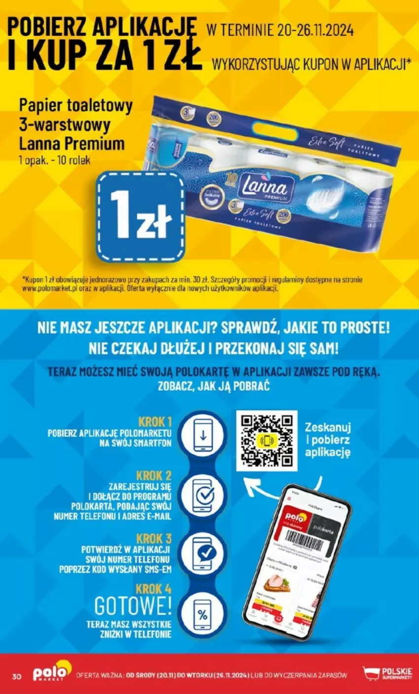 Gazetka promocyjna PoloMarket - ważna 20.11 do 26.11.2024 - strona 24 - produkty: Papier, Papier toaletowy, Tera