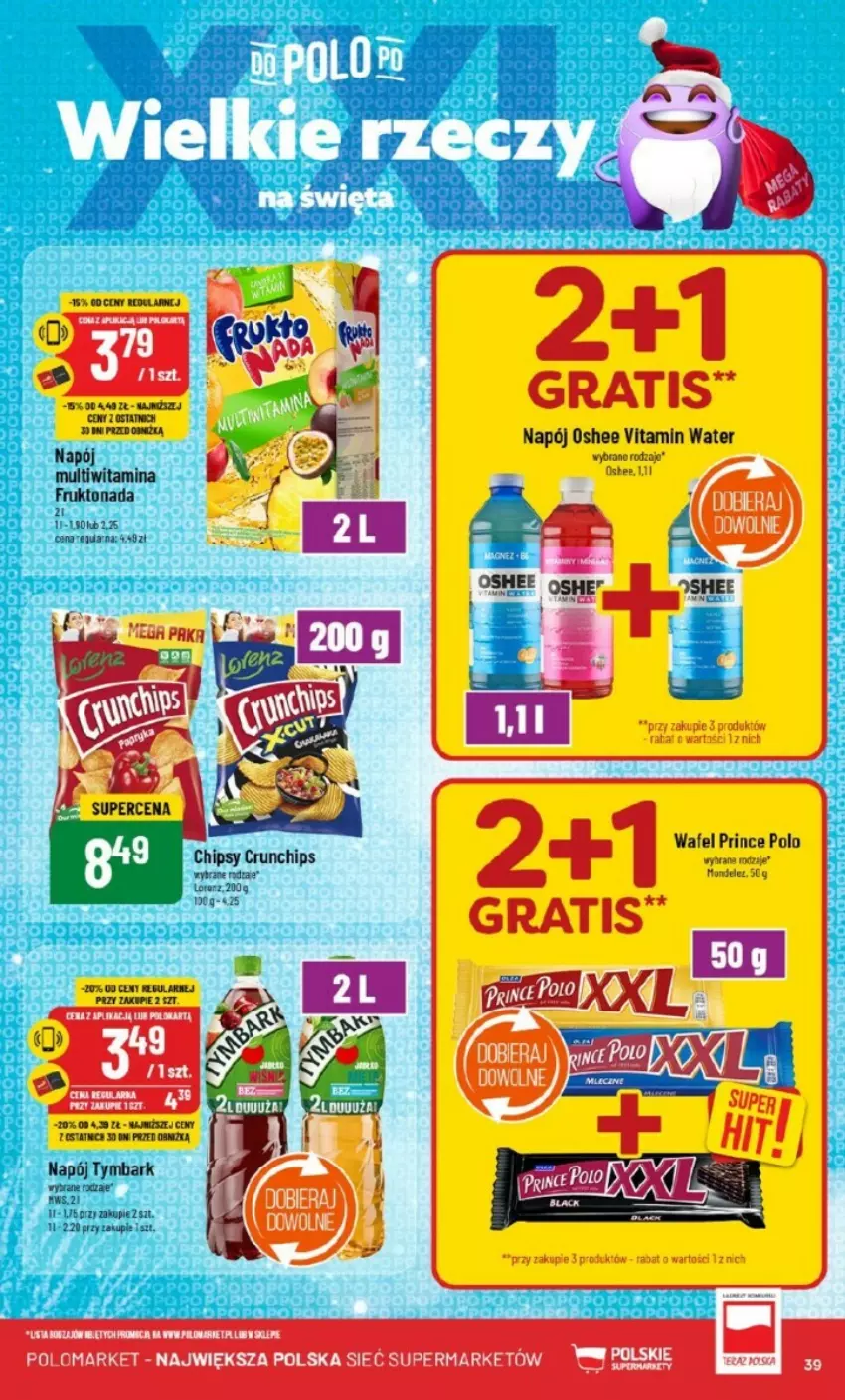 Gazetka promocyjna PoloMarket - ważna 20.11 do 26.11.2024 - strona 33 - produkty: Chipsy, Crunchips, Gra, Lorenz, Napój, Oshee, Prince Polo, Tymbark