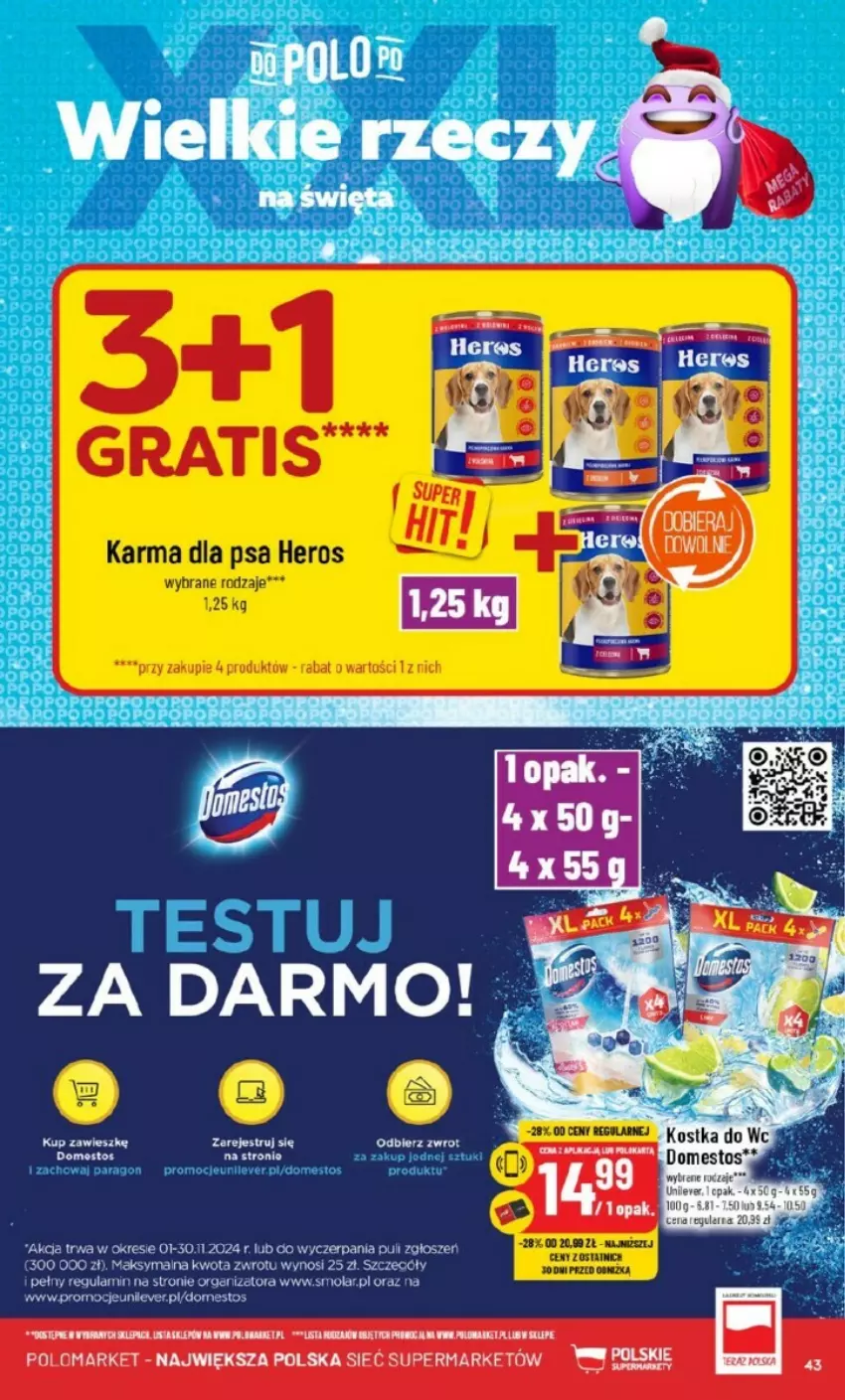 Gazetka promocyjna PoloMarket - ważna 20.11 do 26.11.2024 - strona 38 - produkty: Domestos, Kostka do wc, Mola, Waga