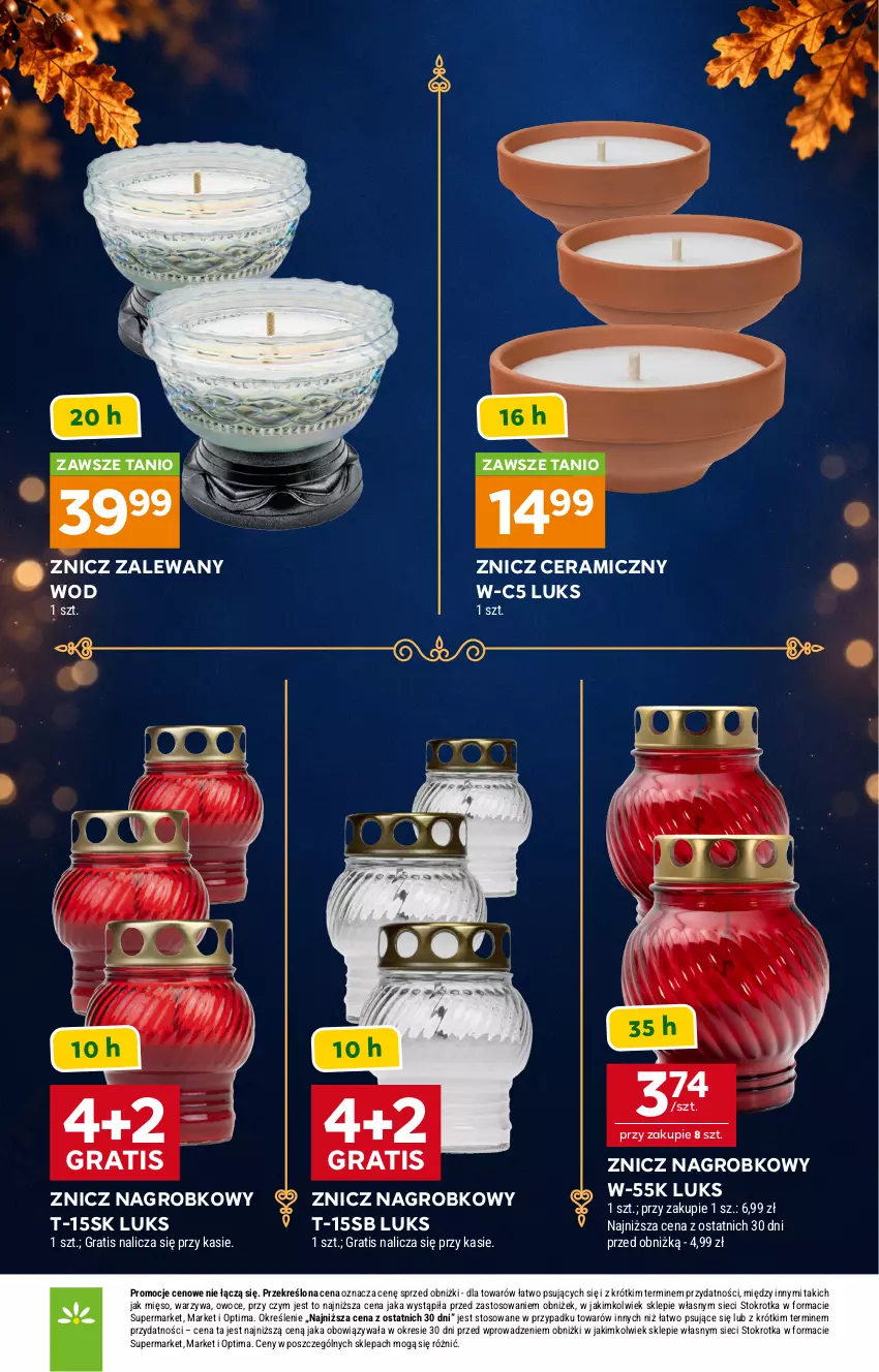 Gazetka promocyjna Stokrotka - Katalog Znicze - ważna 15.10 do 04.11.2026 - strona 6 - produkty: Gra, Mięso, Optima, Owoce, Warzywa, Znicz
