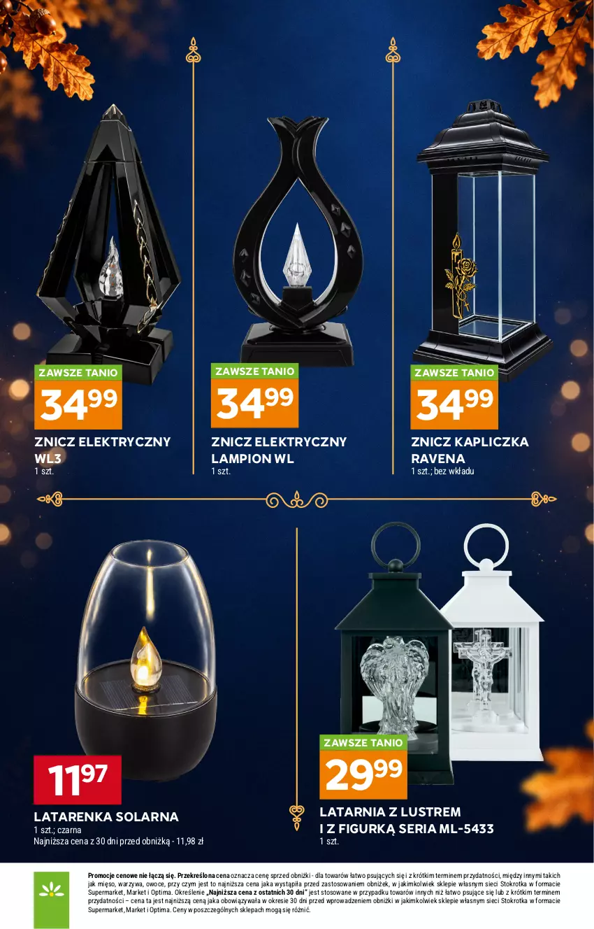 Gazetka promocyjna Stokrotka - Katalog Znicze - ważna 15.10 do 04.11.2026 - strona 7 - produkty: Lampion, Latarenka, Latarnia, Mięso, Optima, Owoce, Ser, Warzywa, Znicz