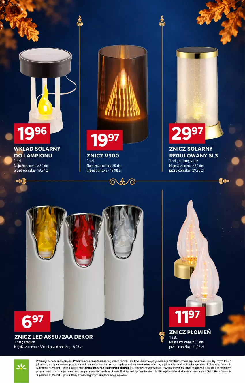 Gazetka promocyjna Stokrotka - Katalog Znicze - ważna 15.10 do 04.11.2026 - strona 9 - produkty: Lampion, Mięso, Optima, Owoce, Warzywa, Znicz