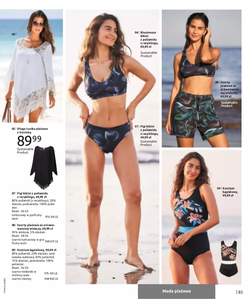 Gazetka promocyjna Bonprix - PASTELOWY LOOK - ważna 06.03 do 06.09.2023 - strona 87 - produkty: Bikini, Biustonosz, Figi, Gra, Kostium, Szorty, Tunika