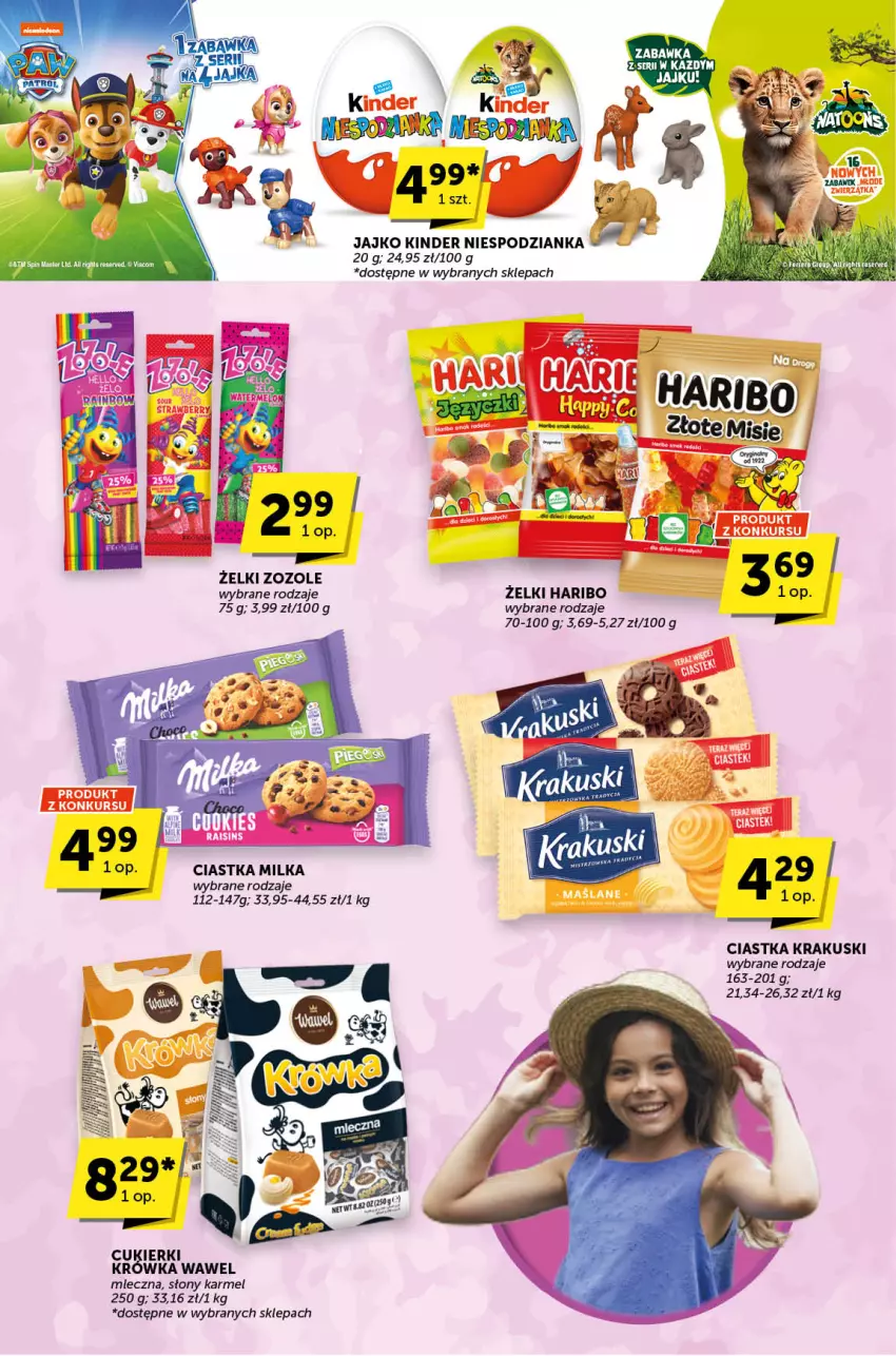 Gazetka promocyjna ABC - ważna 05.09 do 17.09.2024 - strona 22 - produkty: Ciastka, Cukier, Cukierki, Haribo, Kinder, Krakus, Krakuski, Milka, Wawel, Zabawka