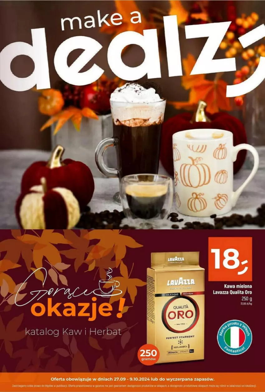 Gazetka promocyjna Dealz - ważna 27.09 do 09.10.2024 - strona 1 - produkty: Kawa, Kawa mielona, Lavazza