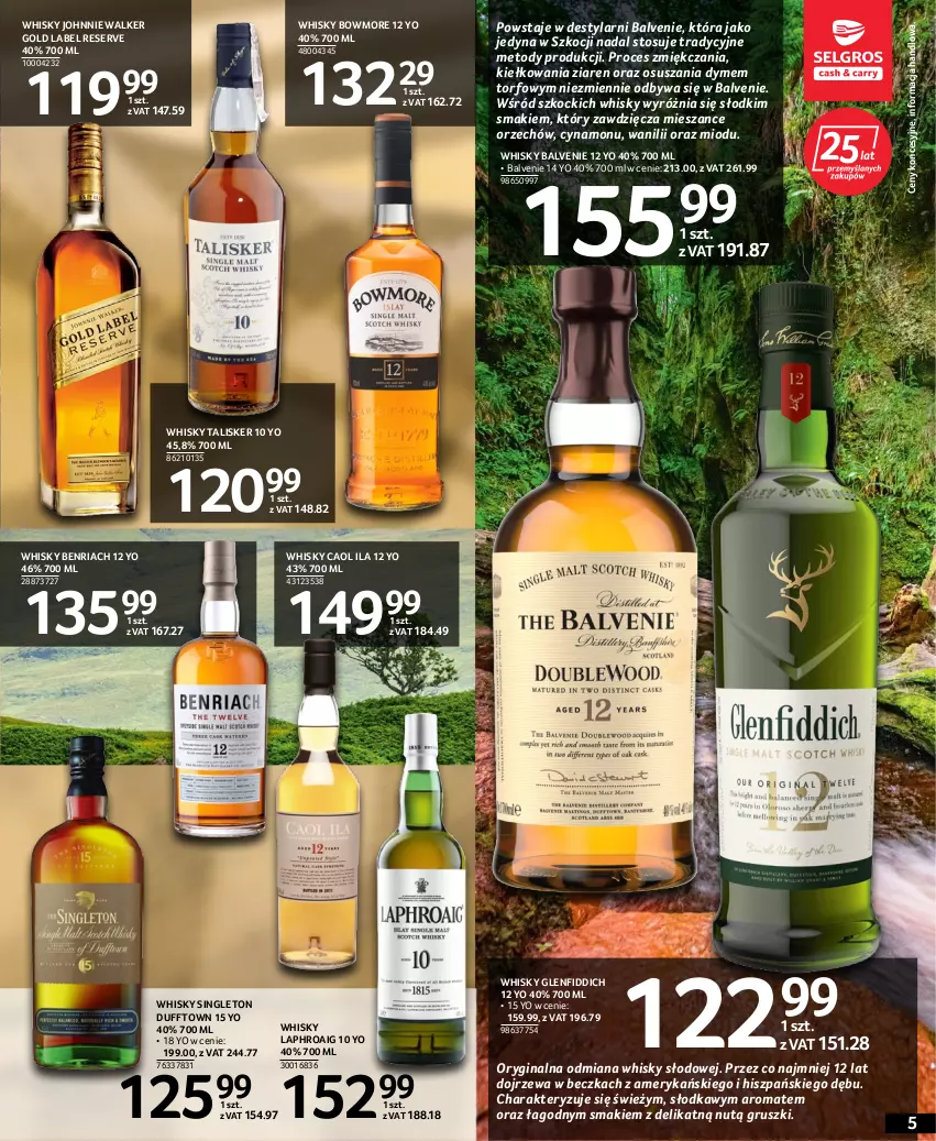 Gazetka promocyjna Selgros - Katalog Alkohole Mocne - ważna 25.08 do 07.09.2022 - strona 5 - produkty: Gin, Gruszki, Johnnie Walker, Koc, Ser, Whisky