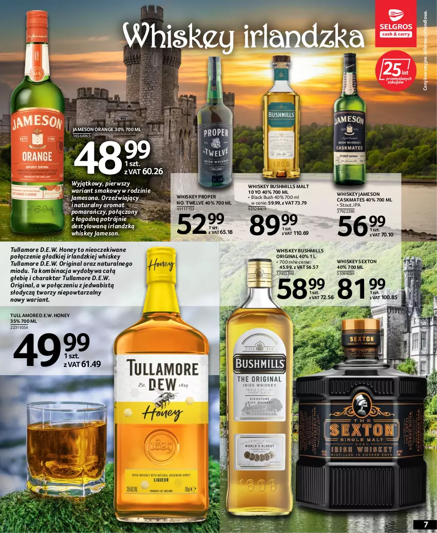 Gazetka promocyjna Selgros - Katalog Alkohole Mocne - ważna 25.08 do 07.09.2022 - strona 7 - produkty: Bushmills, Gin, Jameson, Lack, Whiskey