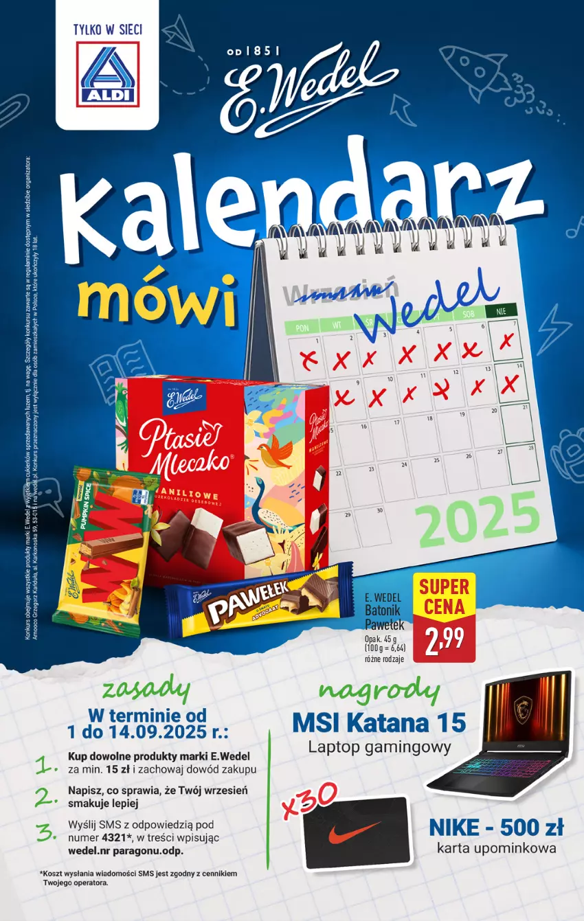 Gazetka promocyjna Aldi - Oferta weekendowa - ważna 11.09 do 13.09.2025 - strona 7 - produkty: Baton, E. Wedel, Tonik