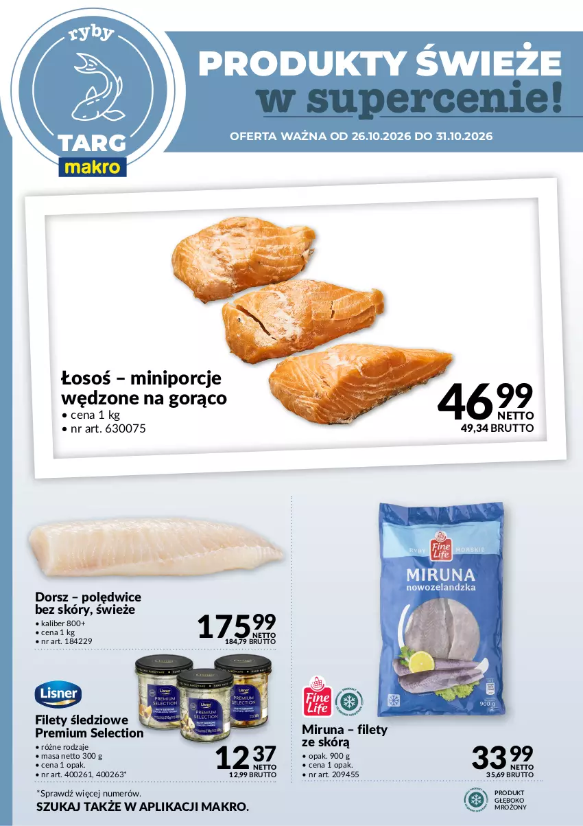 Gazetka promocyjna Makro - Targ MAKRO - oferta świeża w super cenach! - ważna 26.10 do 31.10.2026 - strona 4 - produkty: Dorsz, Miruna, Por