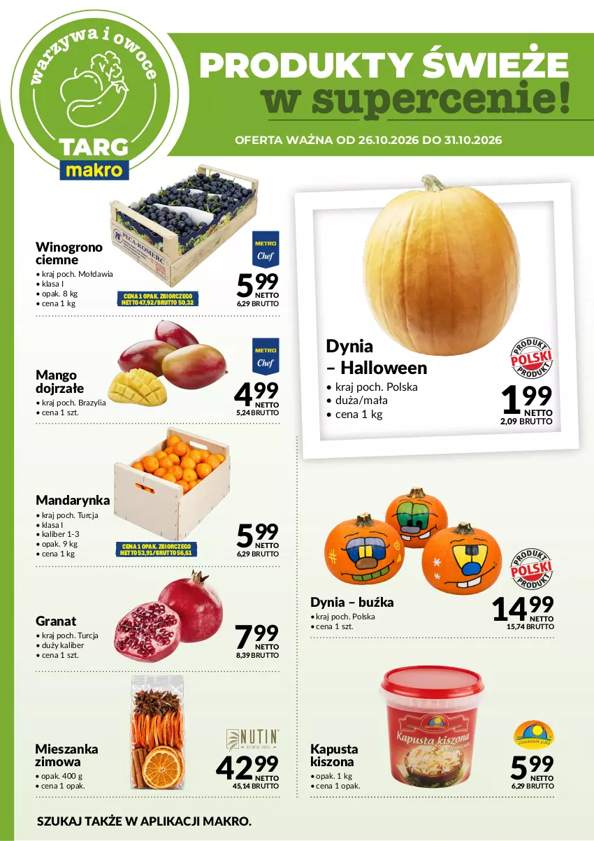 Gazetka promocyjna Makro - Targ MAKRO - oferta świeża w super cenach! - ważna 26.10 do 31.10.2026 - strona 5 - produkty: Gra, Granat, Mango, Wino