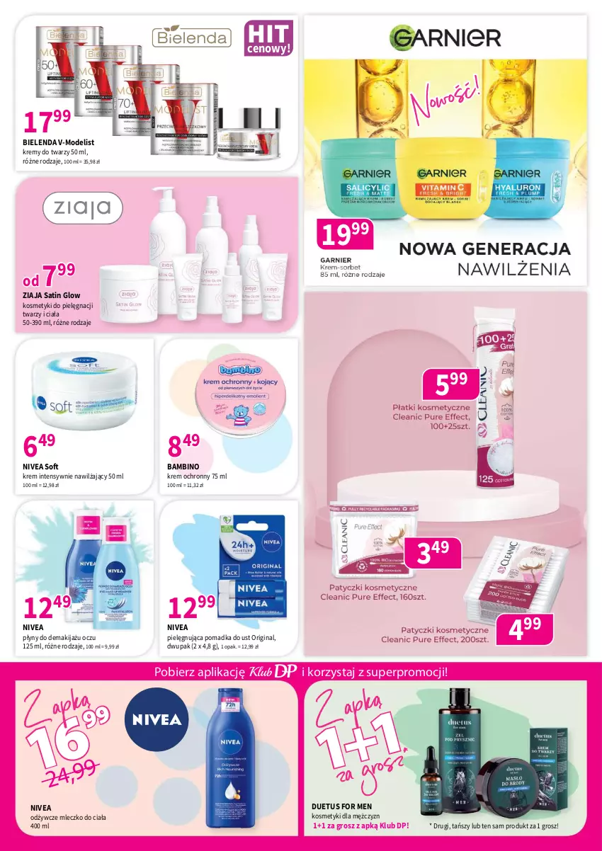Gazetka promocyjna Drogerie Polskie - Gazetka - ważna 12.06 do 30.06.2026 - strona 4 - produkty: Bielenda, Gin, Kosmetyki do pielęgnacji, Makijaż, Mleczko, Mleczko do ciała, Nivea, Sati, Ziaja