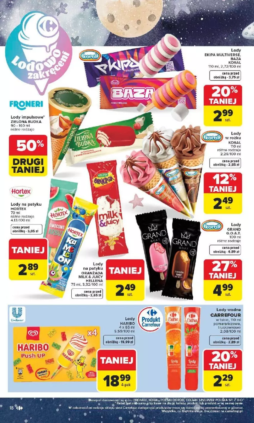 Gazetka promocyjna Carrefour - Gazetka Dzień Dziecka - ważna 18.05 do 01.06.2026 - strona 19 - produkty: Fa, Gra, Haribo, Hellena, Hortex, Lody, Ogród, Oranżada, Zielona Budka