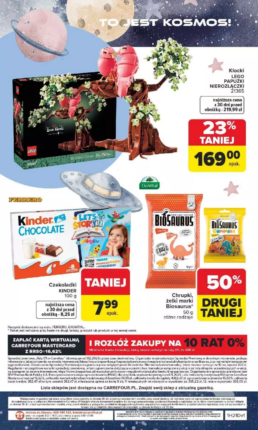 Gazetka promocyjna Carrefour - Gazetka Dzień Dziecka - ważna 18.05 do 01.06.2026 - strona 27 - produkty: Anew, Chrupki, Fa, Ferrero, Gra, Kinder, Klocki, Kosz, LEGO, Sok, Tran, Znicz