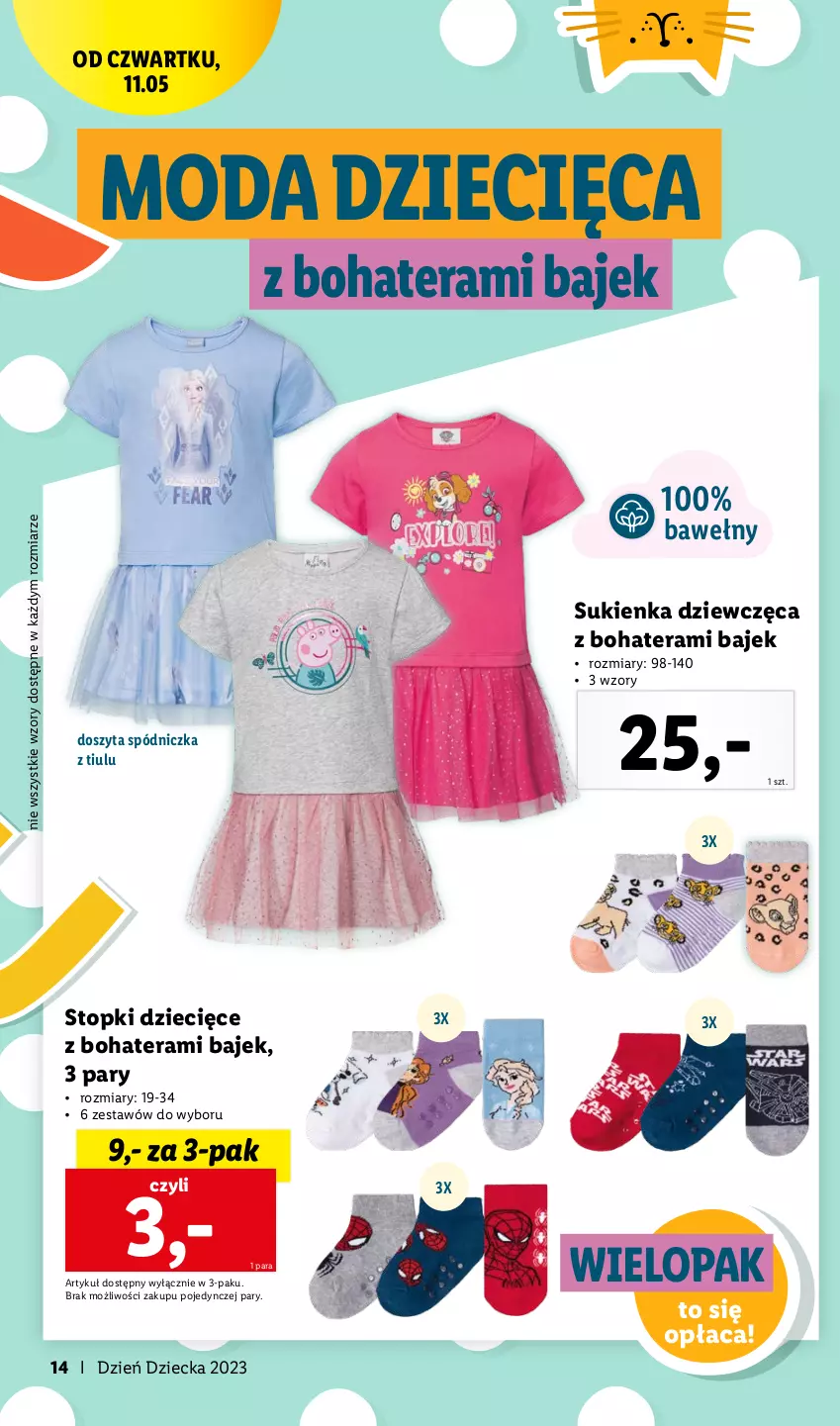 Gazetka promocyjna Lidl - KATALOG DZIEŃ DZIECKA - ważna 08.05 do 01.06.2023 - strona 14 - produkty: Dzieci, Moda, Sukienka, Tera, Top