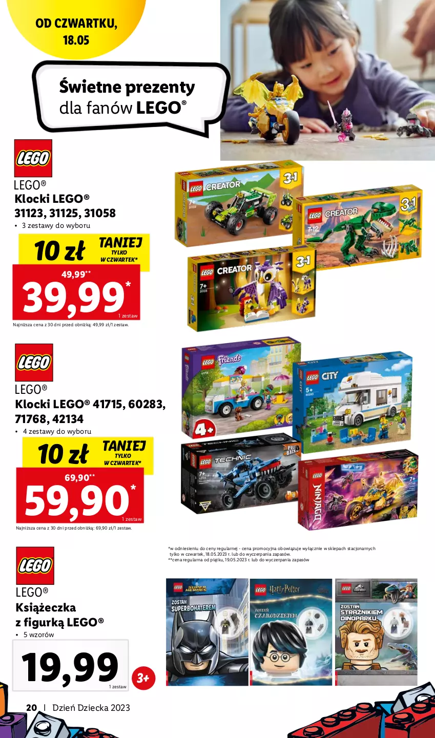 Gazetka promocyjna Lidl - KATALOG DZIEŃ DZIECKA - ważna 08.05 do 01.06.2023 - strona 20 - produkty: Fa, Klocki, LEGO