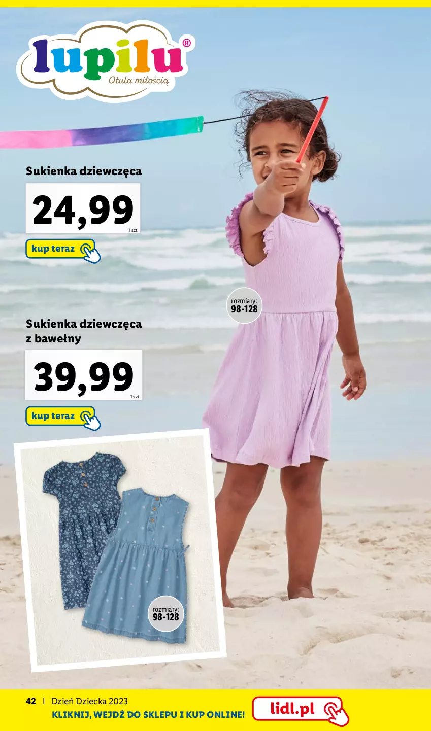 Gazetka promocyjna Lidl - KATALOG DZIEŃ DZIECKA - ważna 08.05 do 01.06.2023 - strona 42 - produkty: Sukienka, Tera