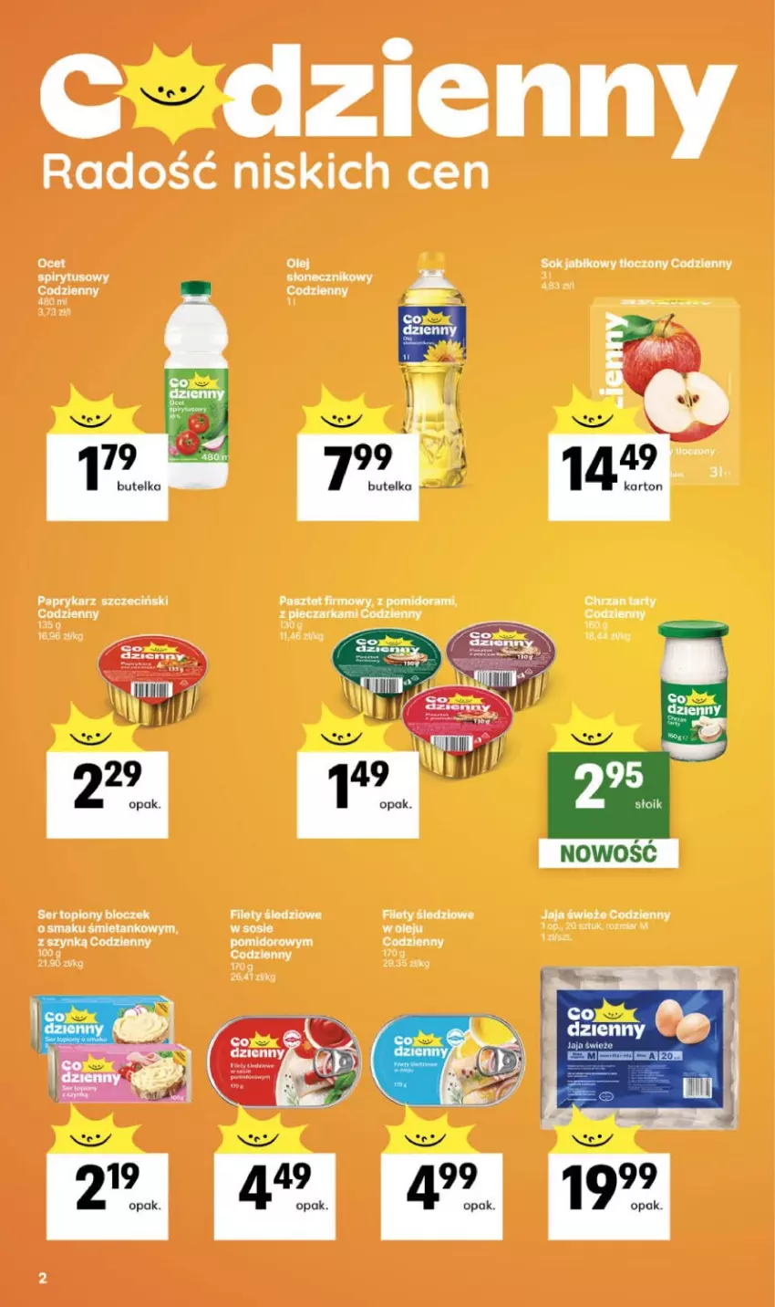 Gazetka promocyjna Delikatesy Centrum - Franczyza DC06 Czwartek - ważna 05.02 do 11.02.2026 - strona 2 - produkty: Olej, Papryka, Paprykarz, Paprykarz szczeciński, Pasztet, Piec, Pieczarka, Ser, Ser topiony, Sok, Sok jabłkowy, Top