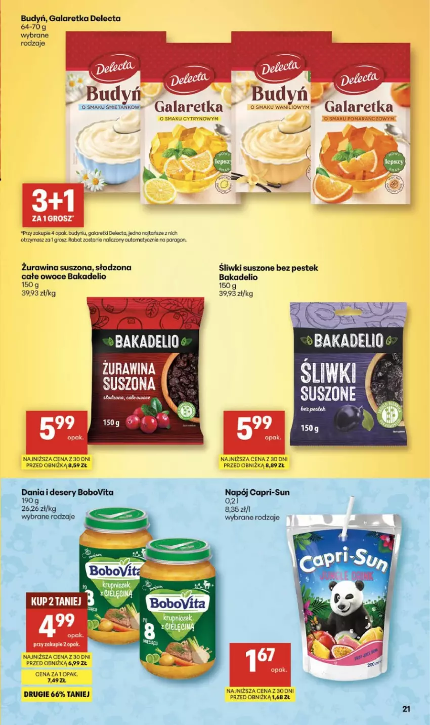 Gazetka promocyjna Delikatesy Centrum - Franczyza DC06 Czwartek - ważna 05.02 do 11.02.2026 - strona 21 - produkty: BoboVita, Budyń, Delecta, Deser, Gala, Galaretka, Galaretki, Napój, Owoce, Ser, Stek