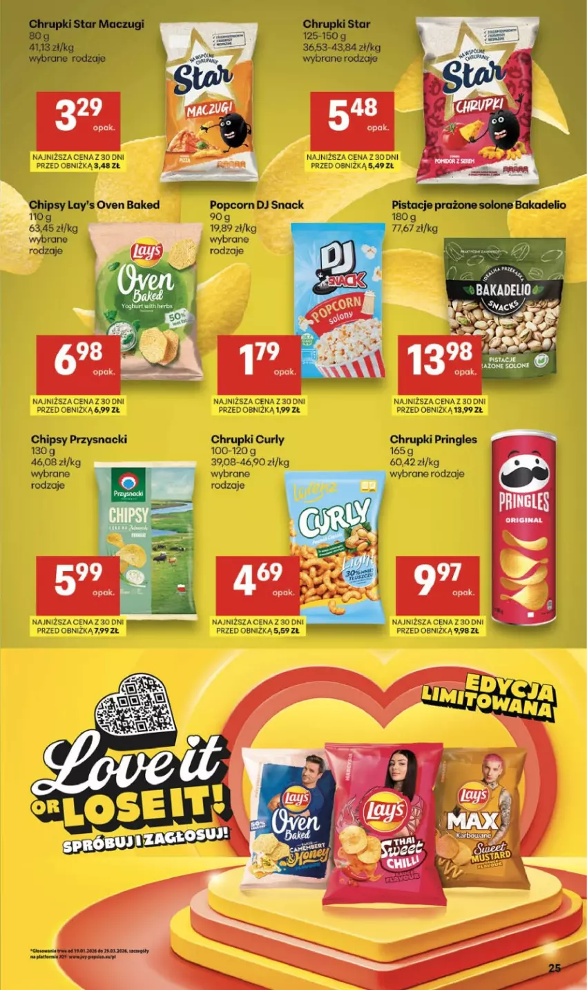 Gazetka promocyjna Delikatesy Centrum - Franczyza DC06 Czwartek - ważna 05.02 do 11.02.2026 - strona 25 - produkty: Chipsy, Chrupki, Pringles, Przysnacki