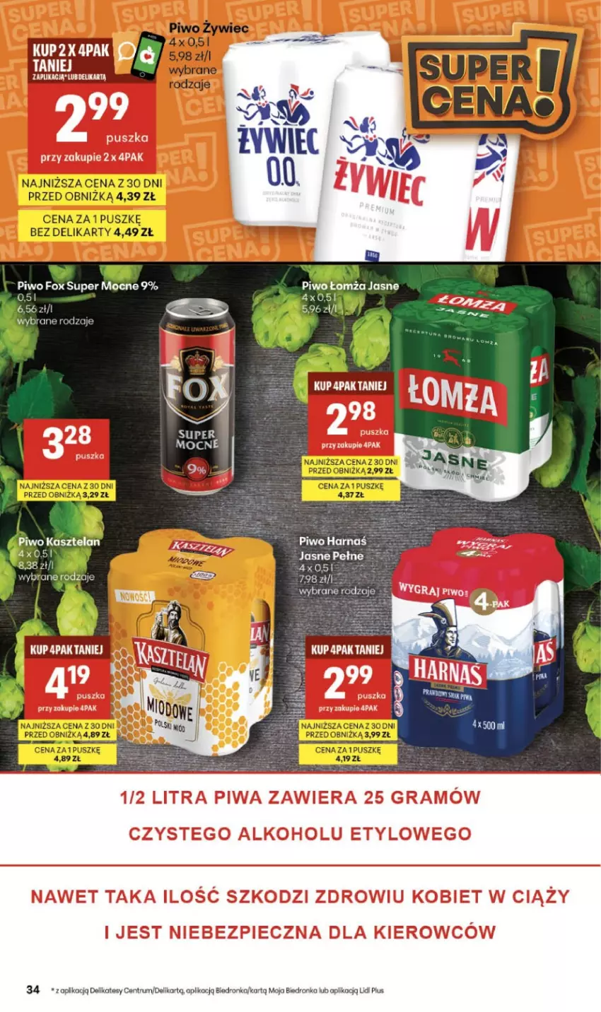 Gazetka promocyjna Delikatesy Centrum - Franczyza DC06 Czwartek - ważna 05.02 do 11.02.2026 - strona 34 - produkty: Harnaś, Kasztelan, Piwo, Rum