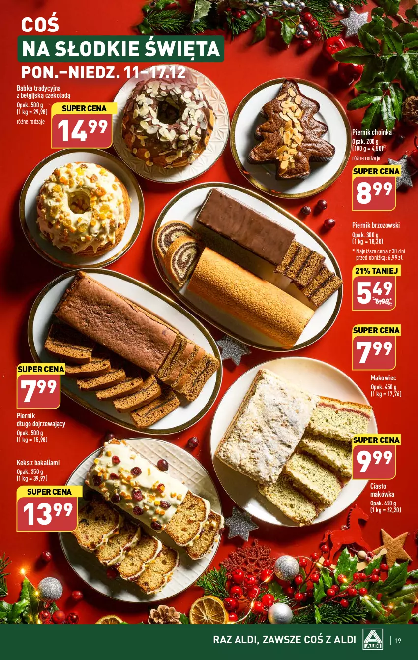 Gazetka promocyjna Aldi - Pełna oferta - ważna 11.12 do 17.12.2023 - strona 19 - produkty: Babka, Choinka, Inka, LG, Makowiec, Piernik